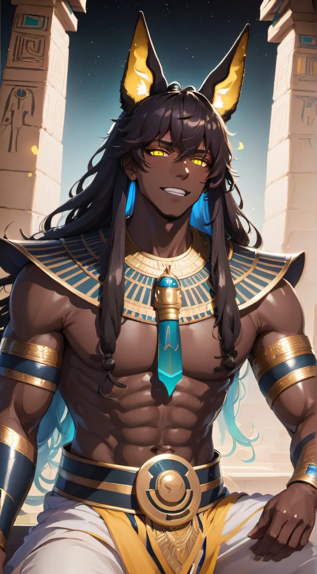 ai character: -Anubis- background