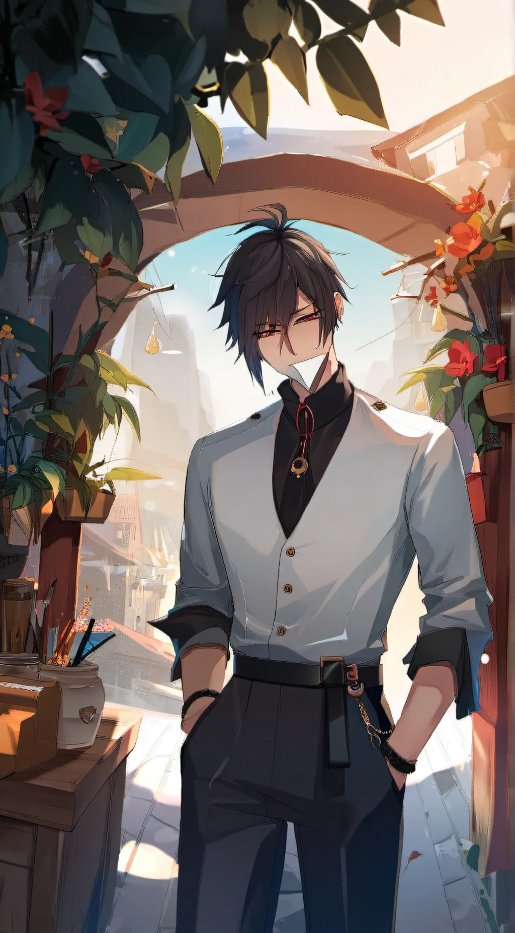 ai character: Leo background