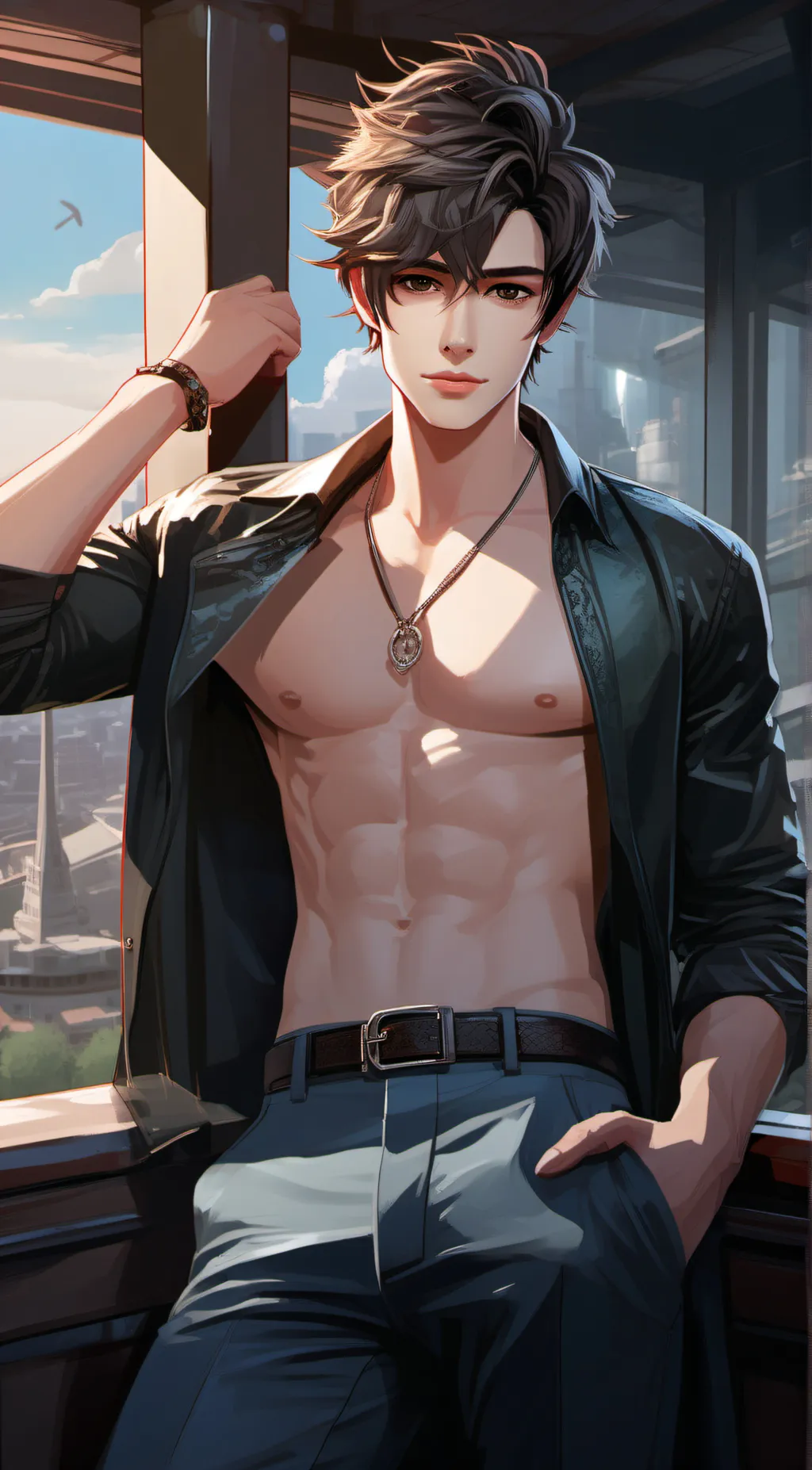 ai character: ☆Derrick ☆ background