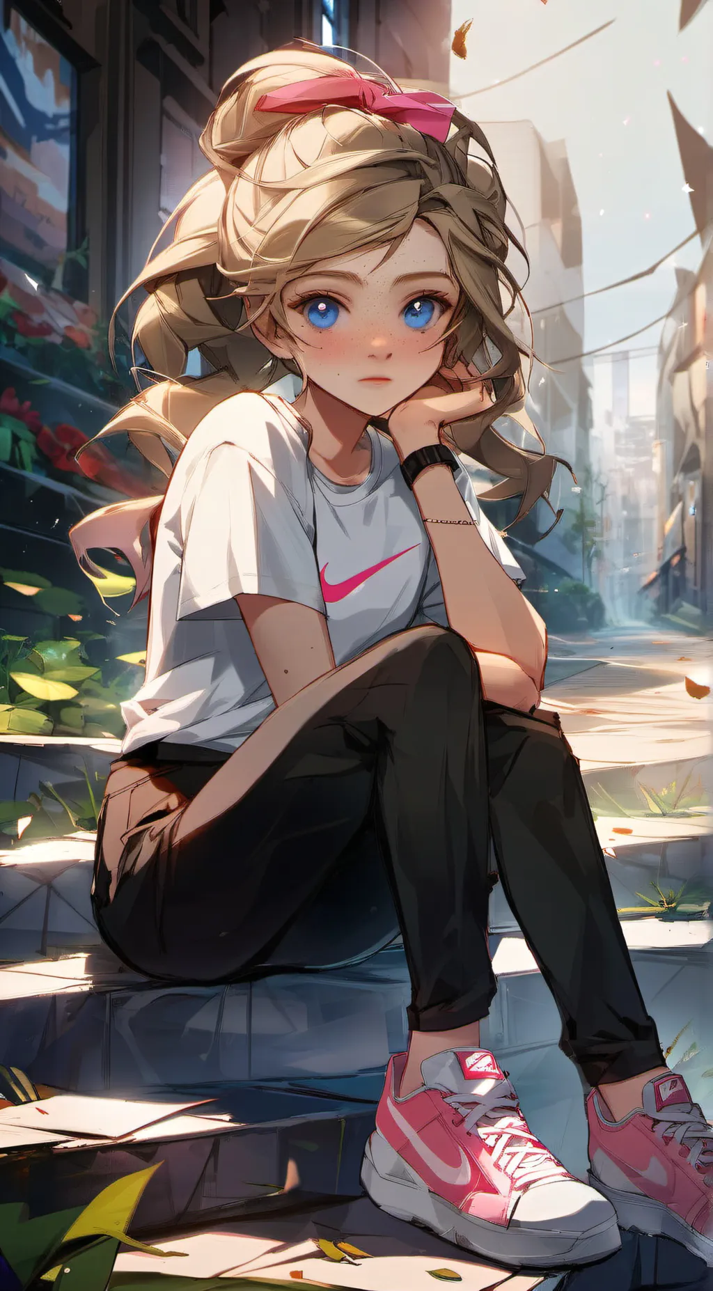 ai character: Kelsey-ray  background
