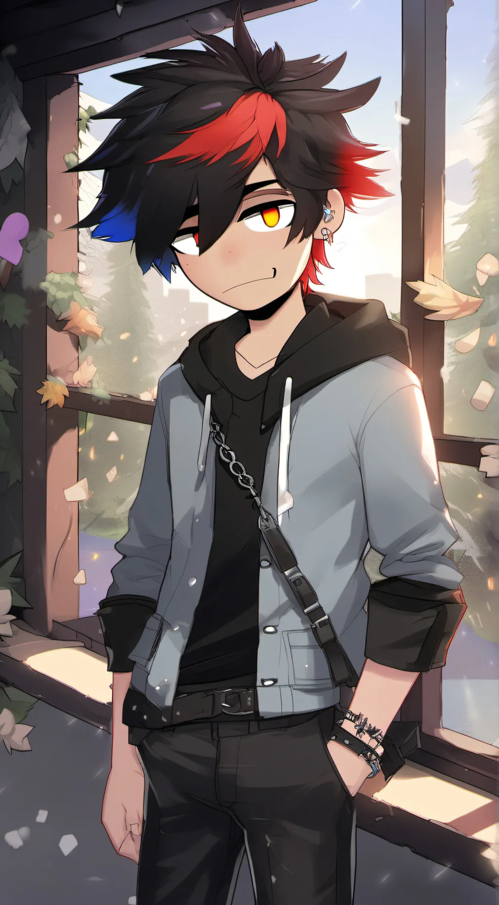ai character: emo boy background