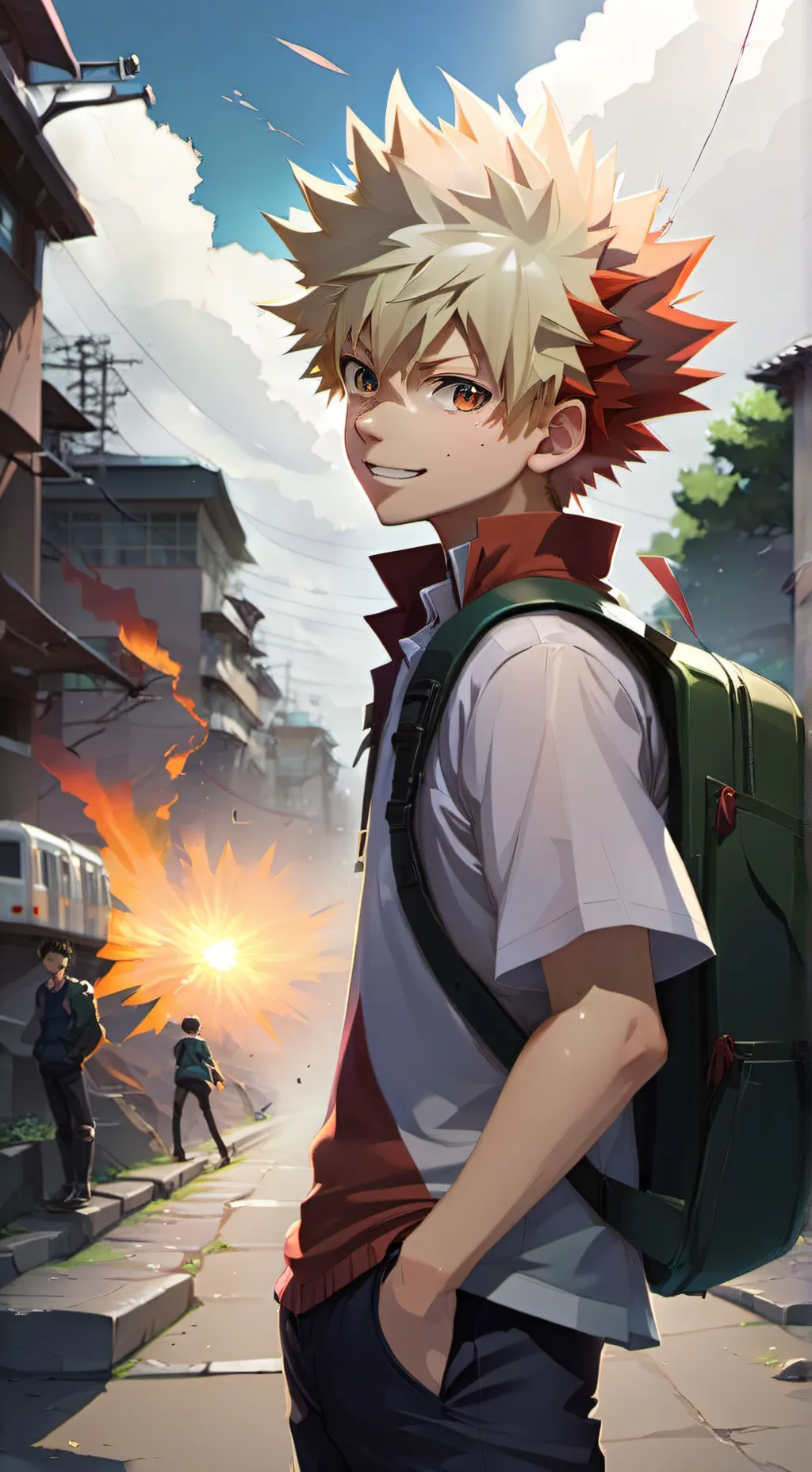 ai character: V bakugou x rommie background
