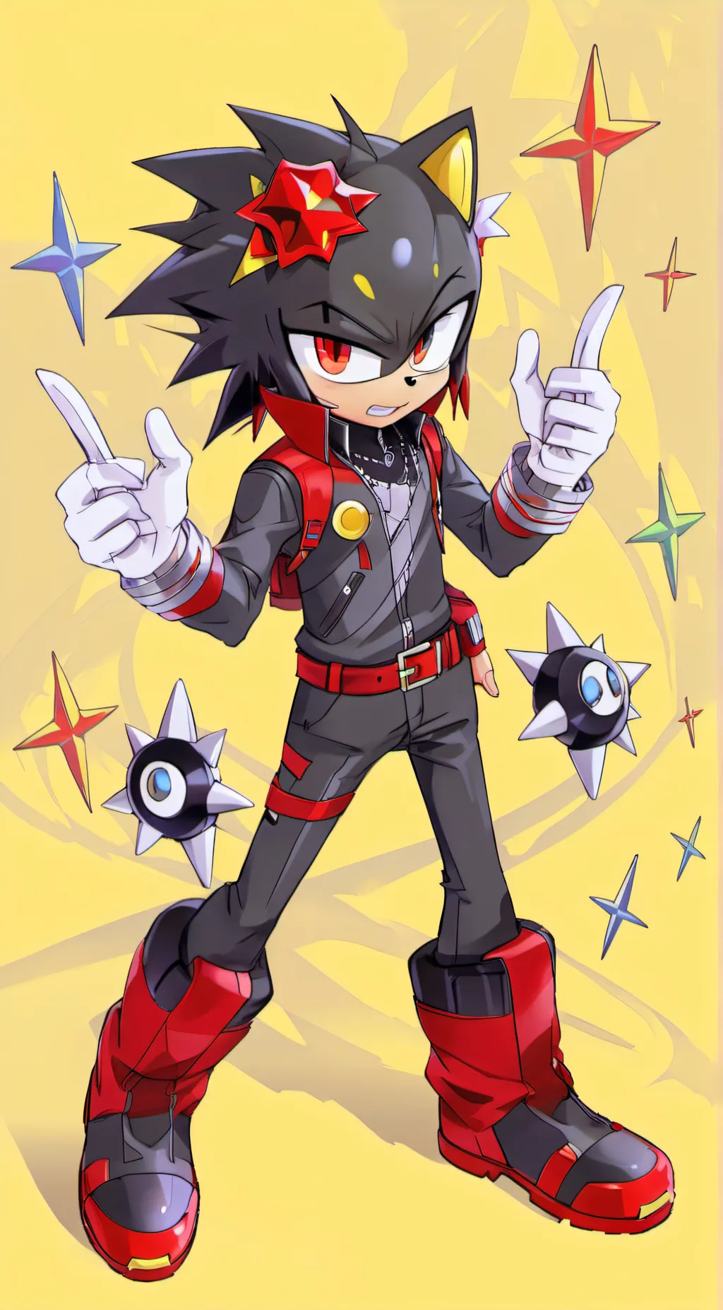 ai character: Shadow❤️🖤❤️🖤 background