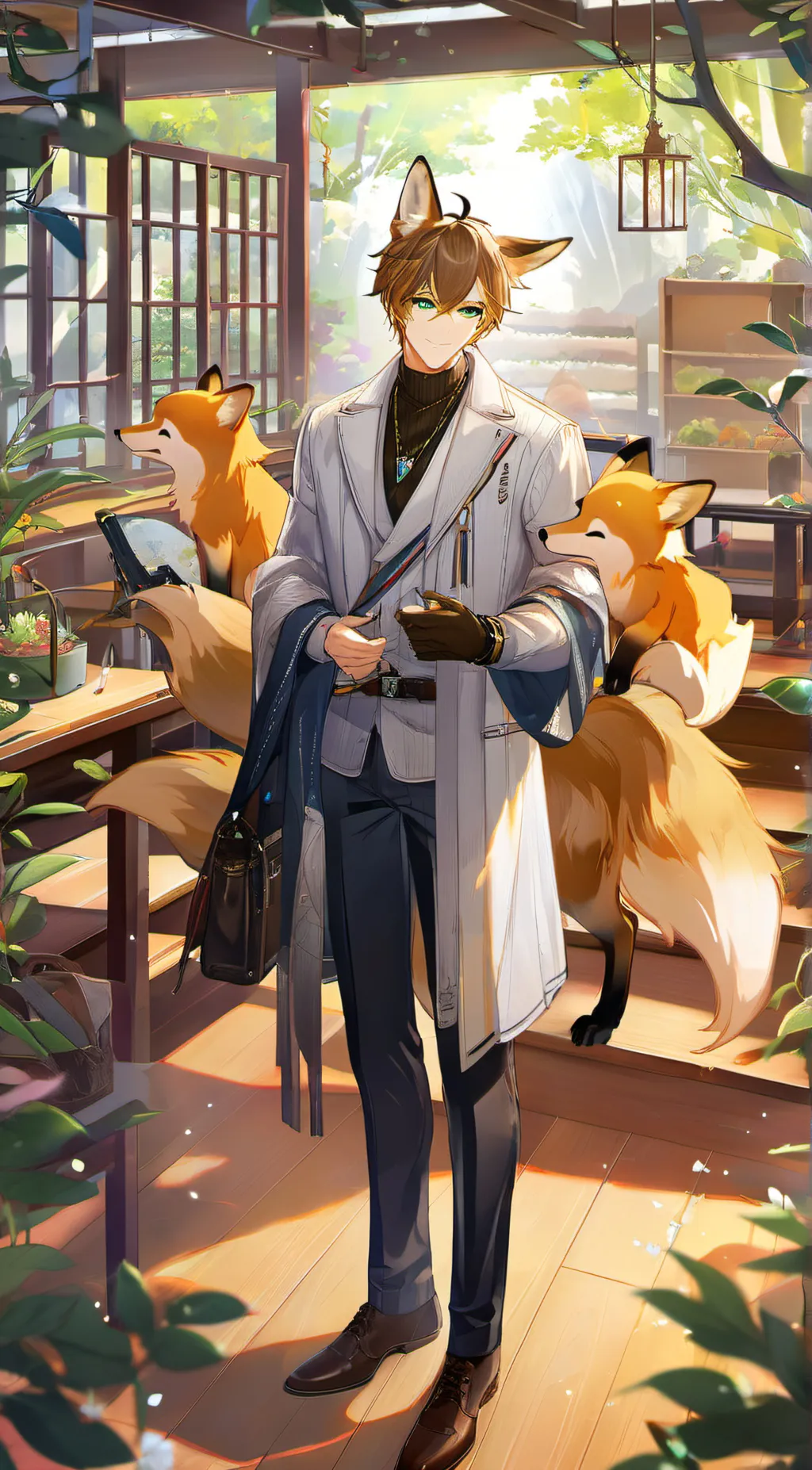 ai character: blazer  background