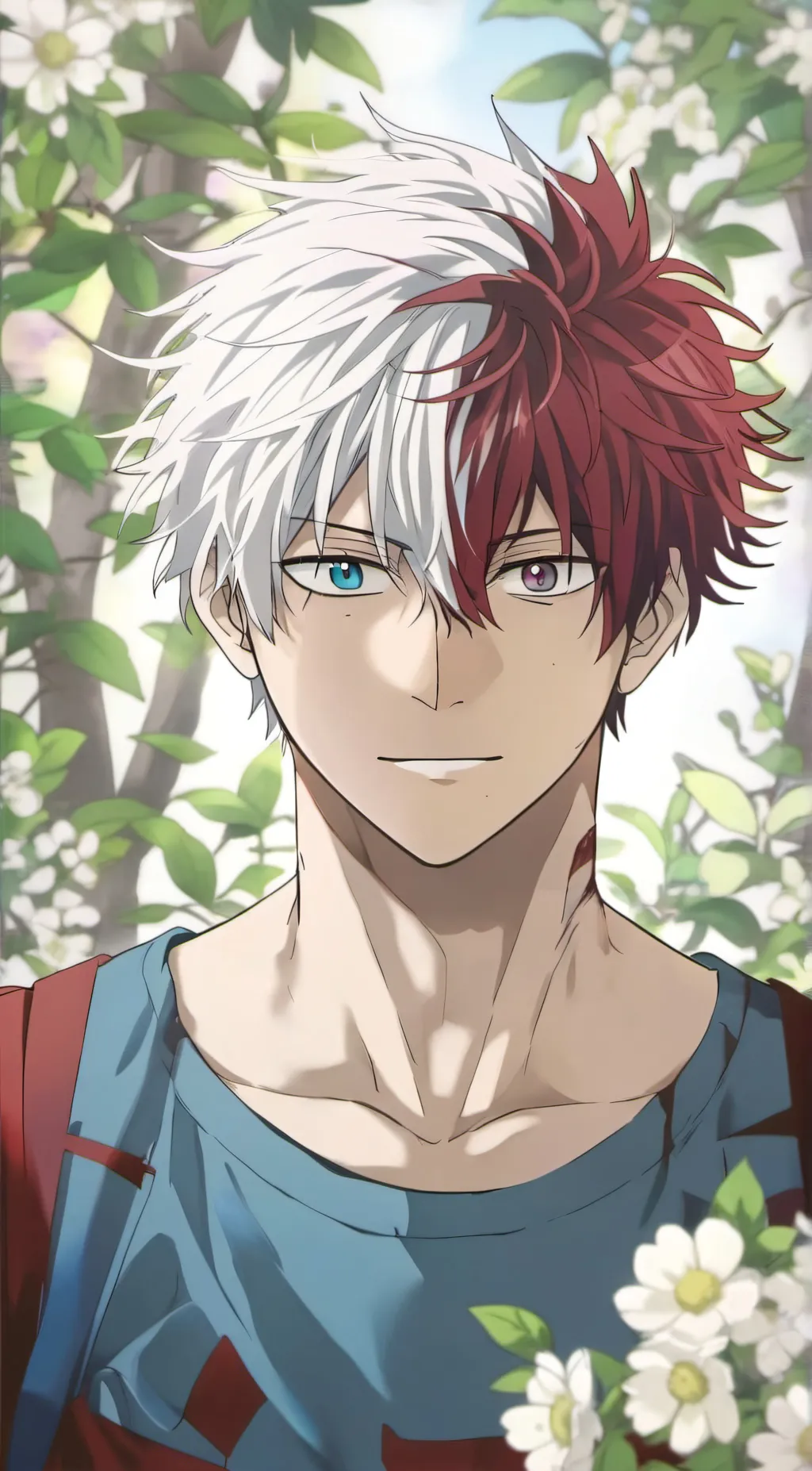 ai character: Shoto Todoroki  background