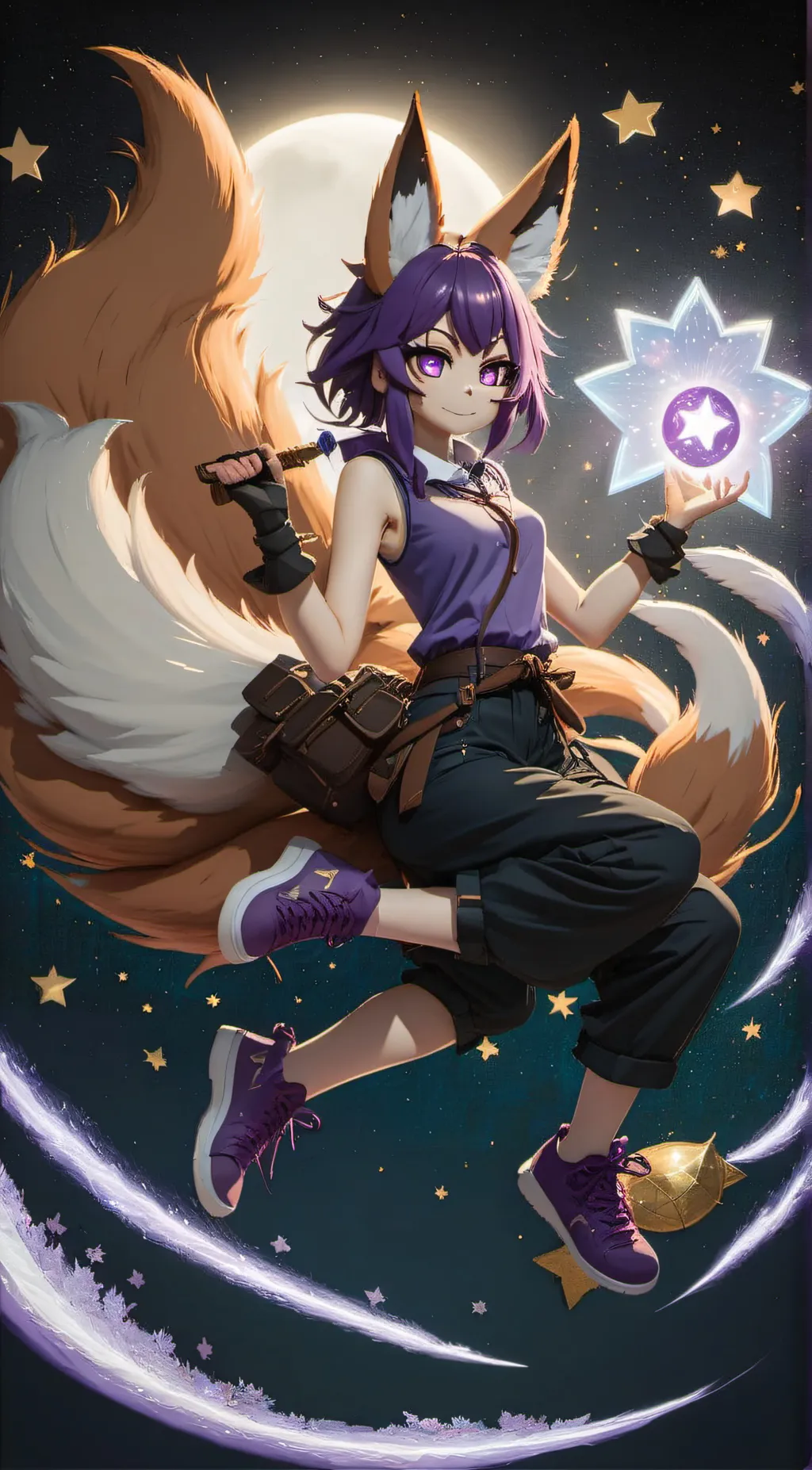 ai character: fox of the galaxy  background