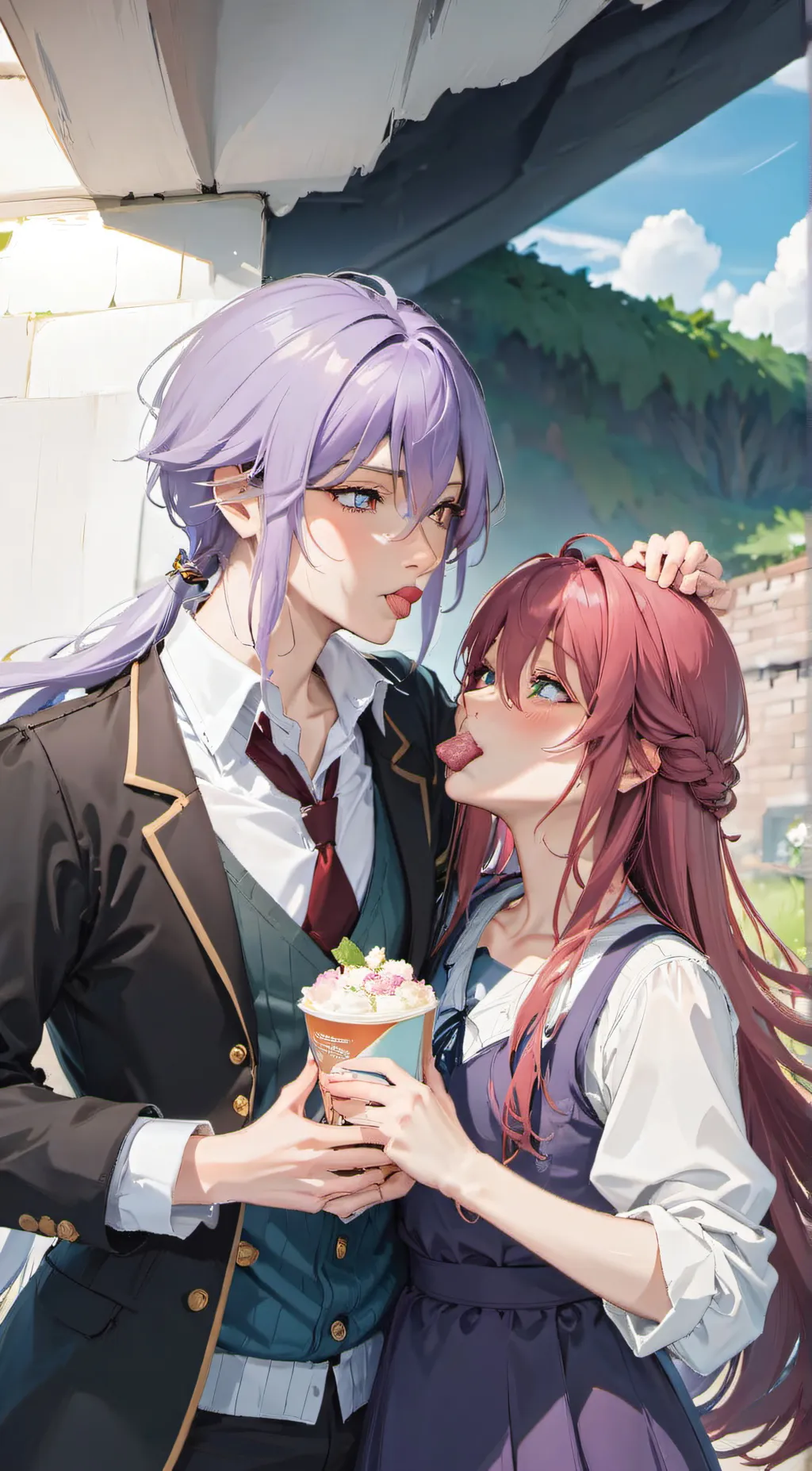 ai character: Daisy and summer background