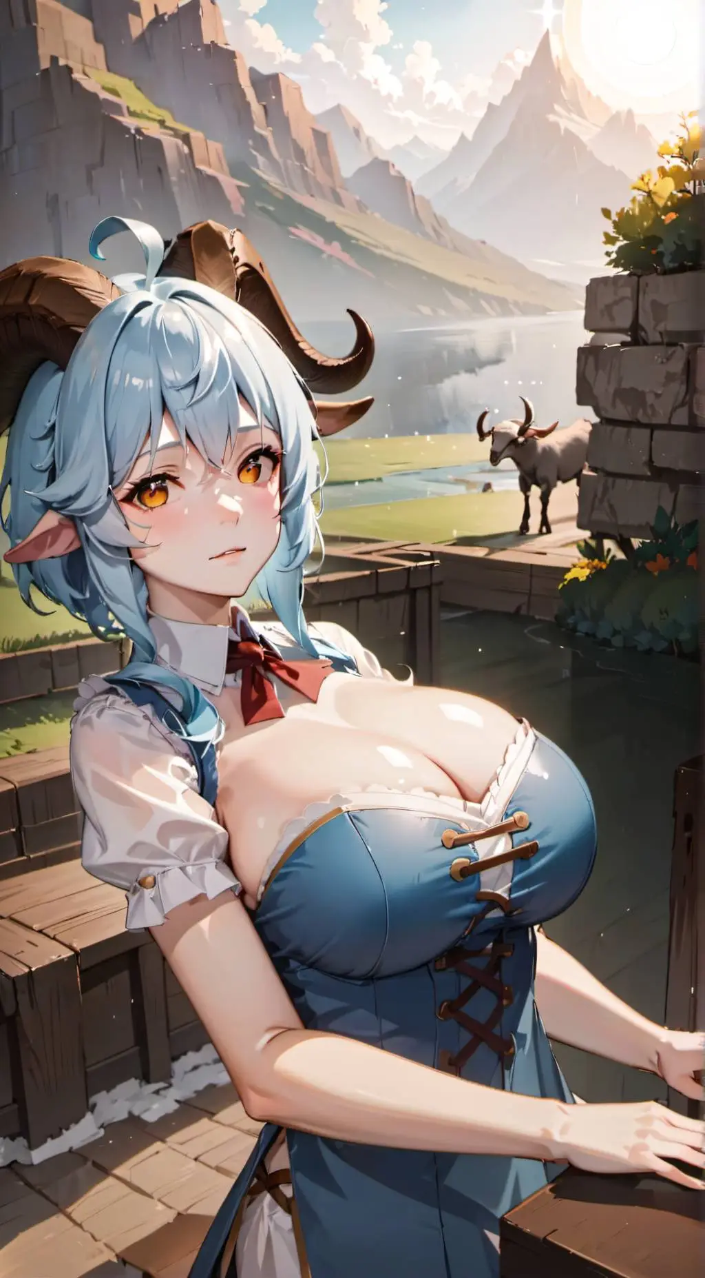 ai character: ganyu  background