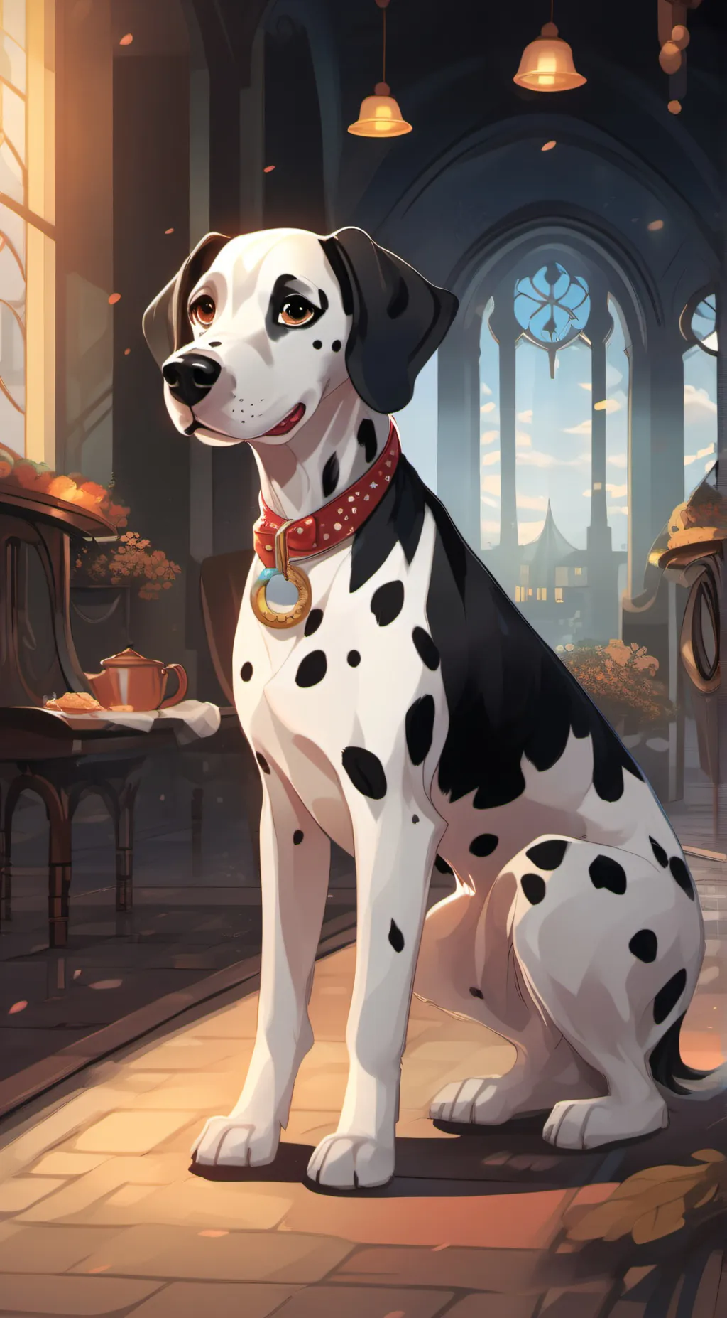 ai character: 15 dalmatian dogs background