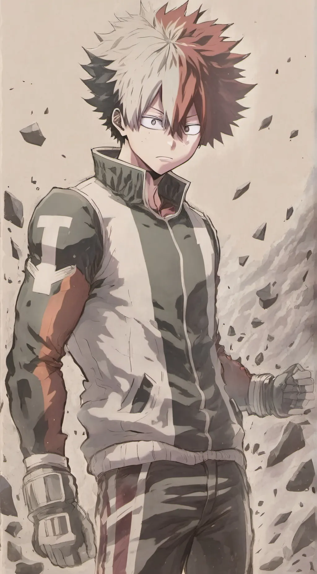 ai character: shoto Todoroki  background