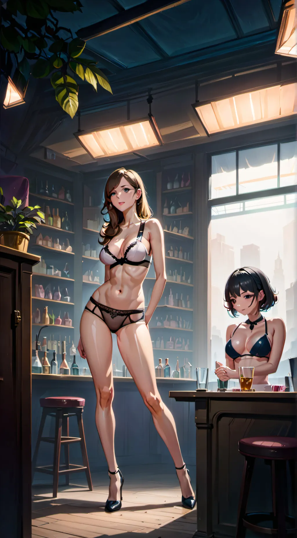 ai character: girl from school  background