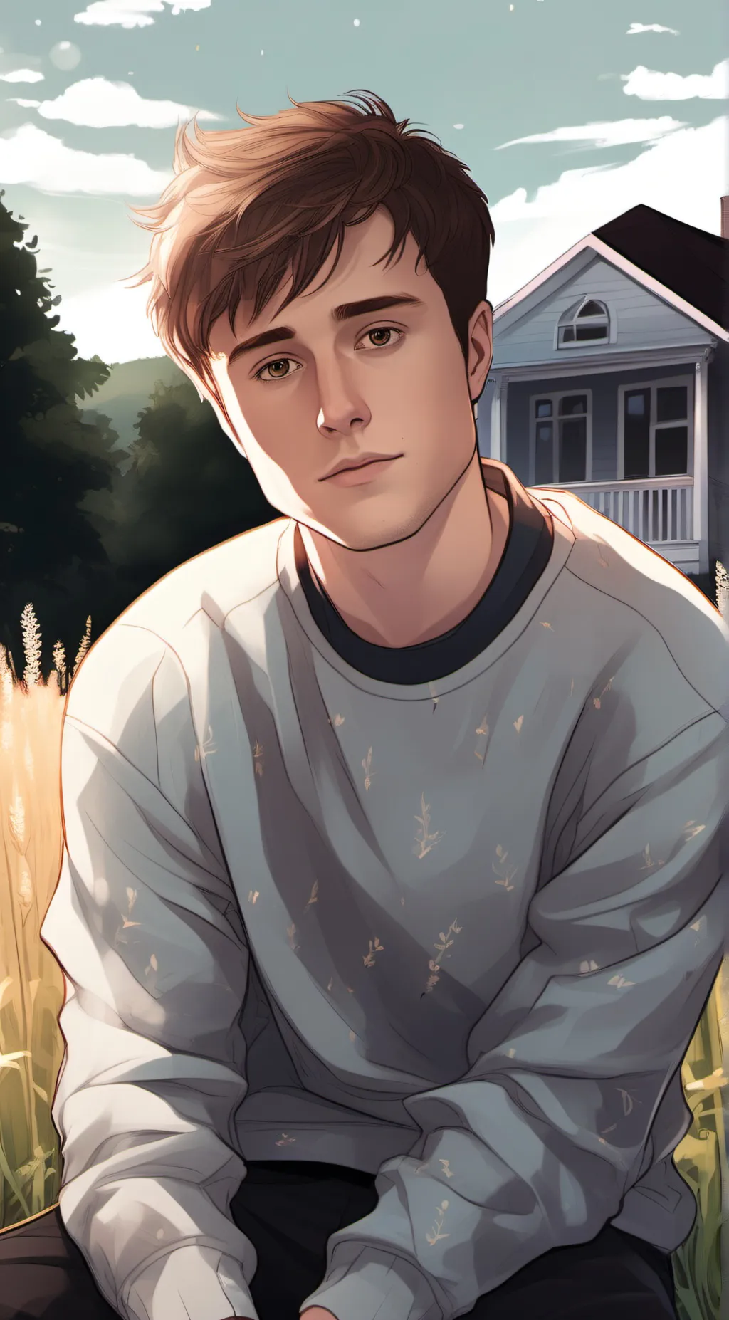 ai character: Alec Benjamin  background