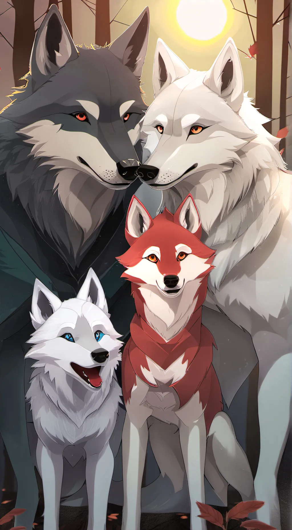 ai character: Wolf family  background