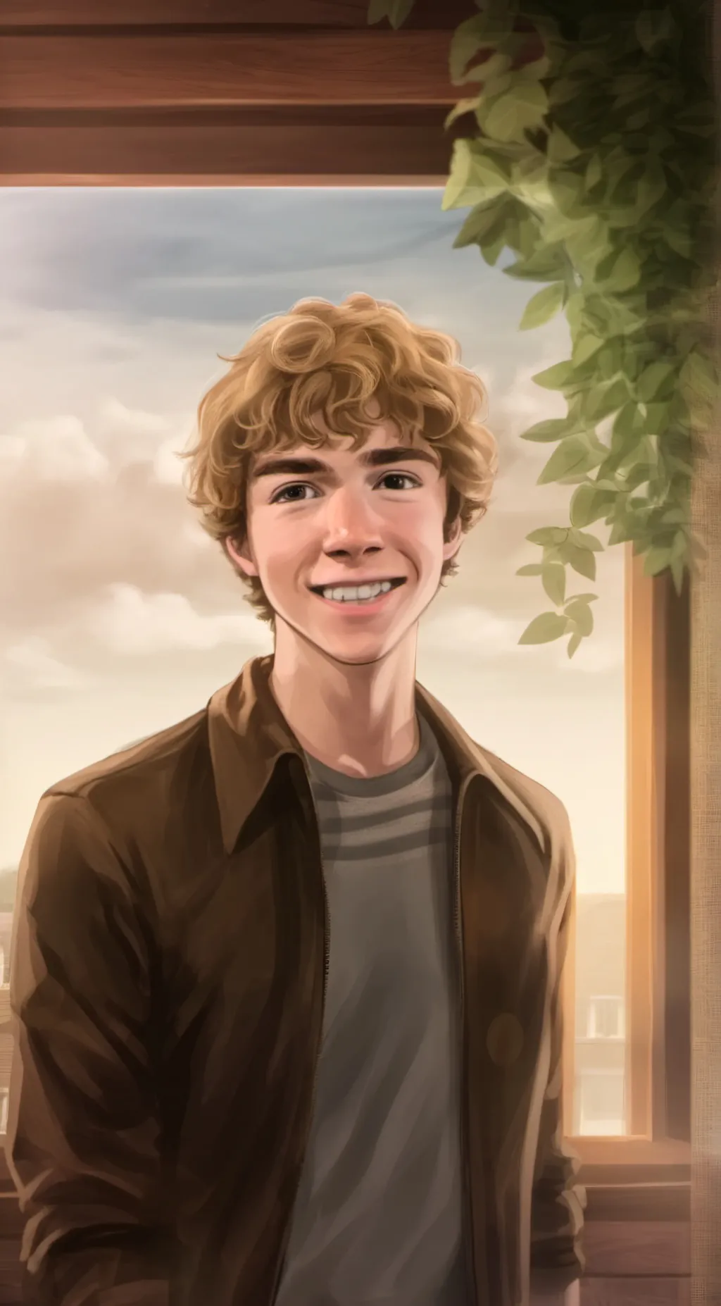 ai character: Walker Scobell  background