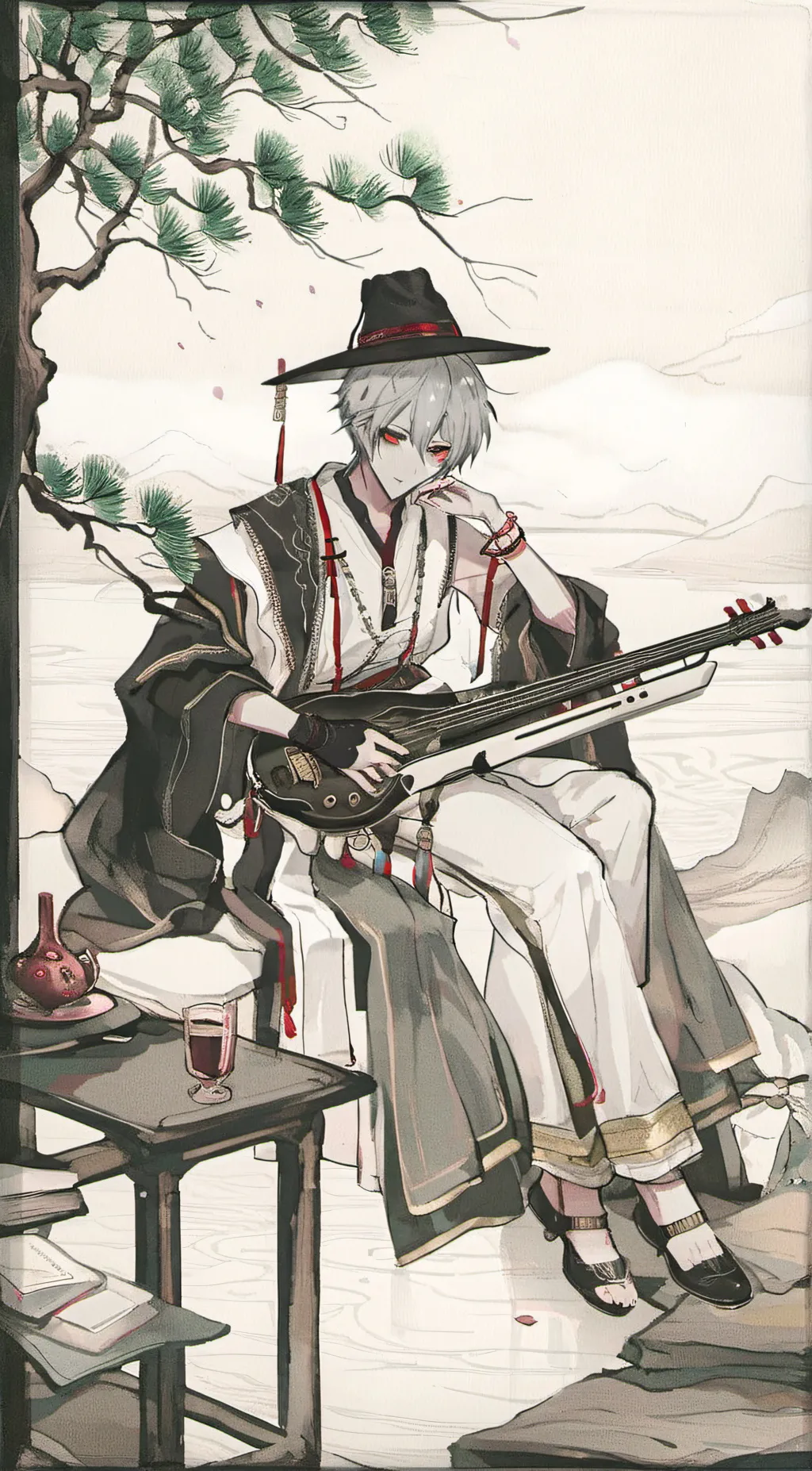 ai character: ash background