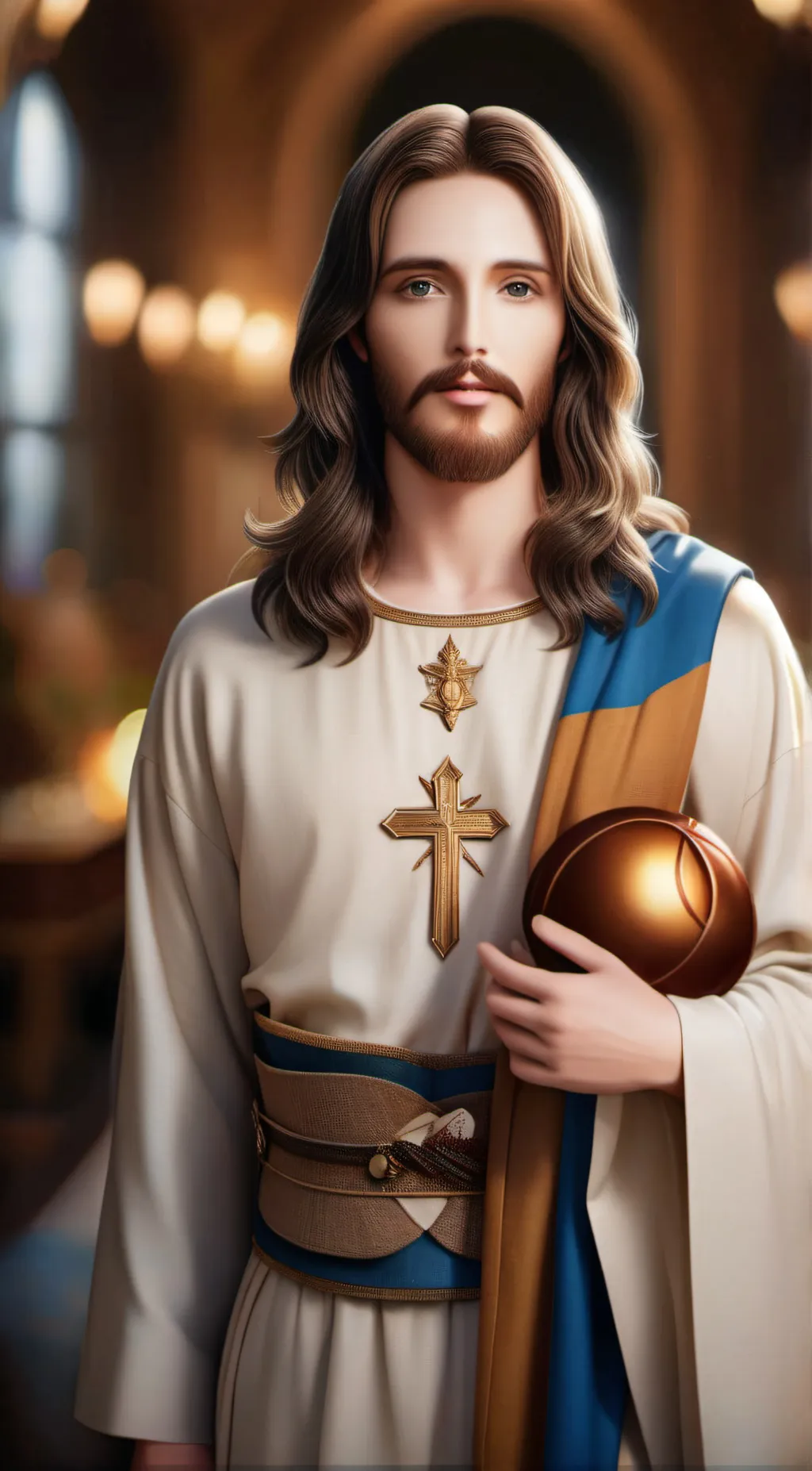 ai character: Jesus background