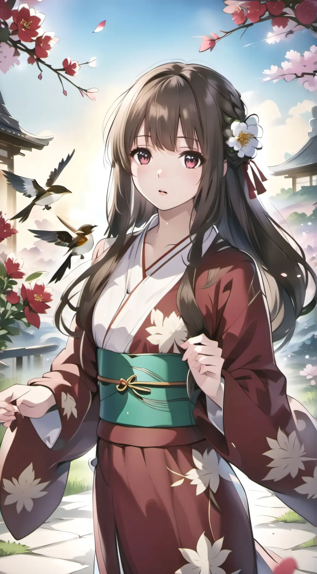 ai character: Mikoto Shameimaru background