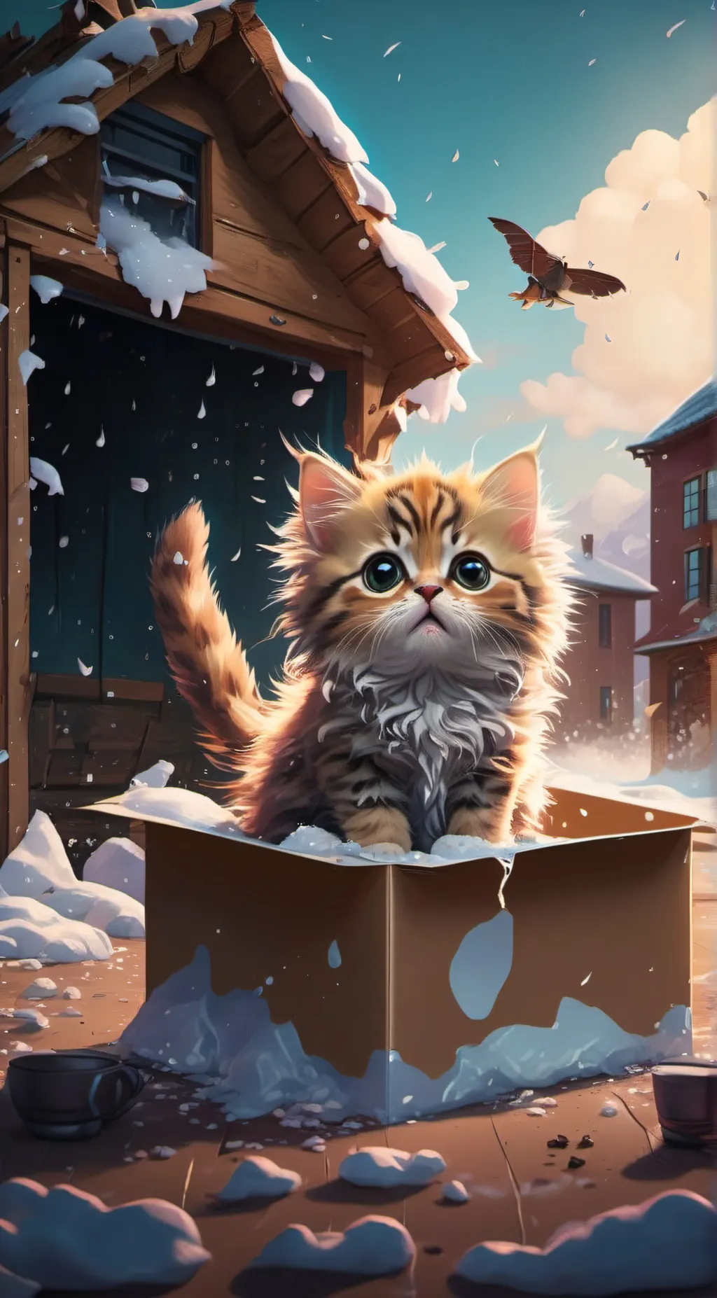 ai character: Poopy kitten background