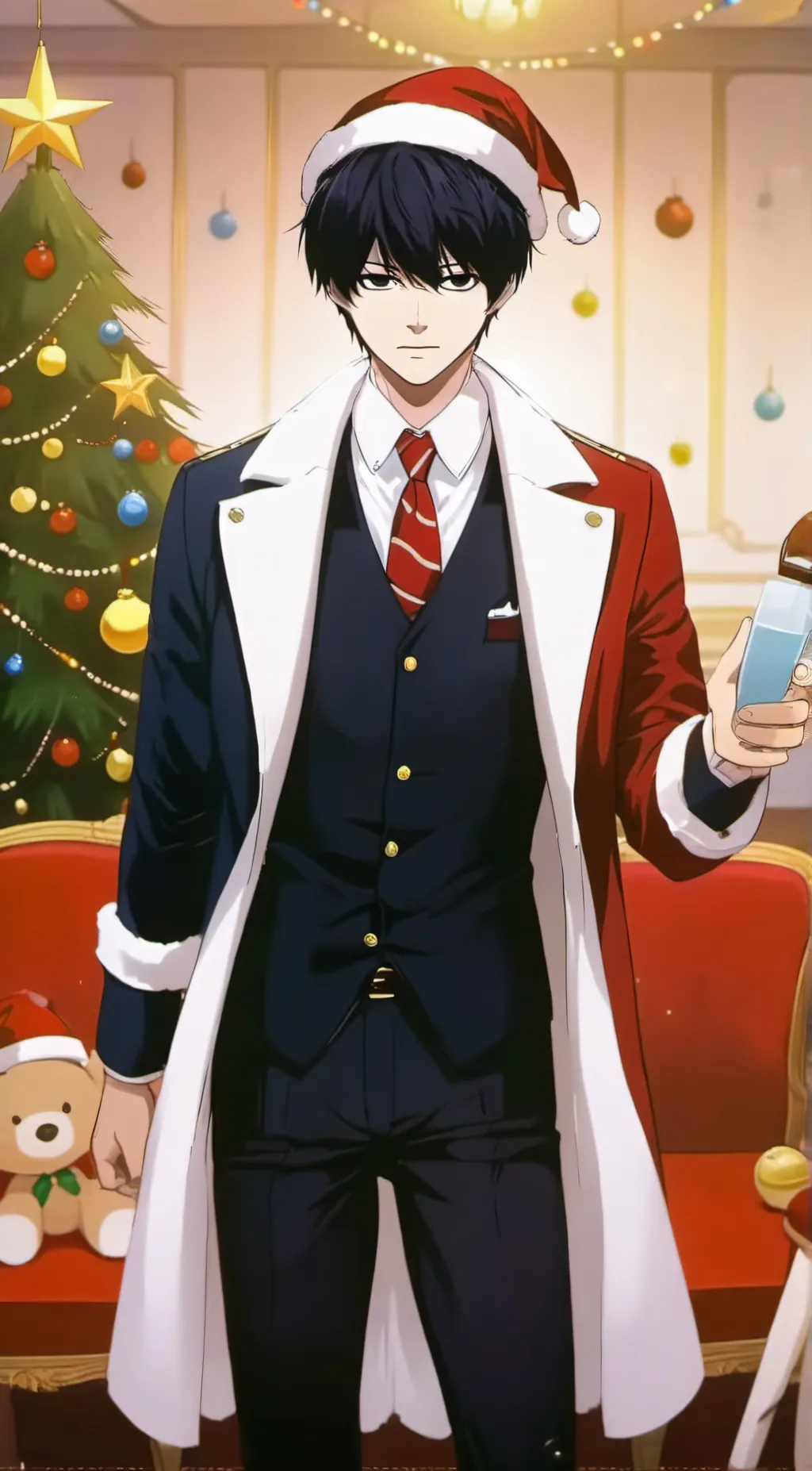 ai character: MHA CHRISTMAS! background
