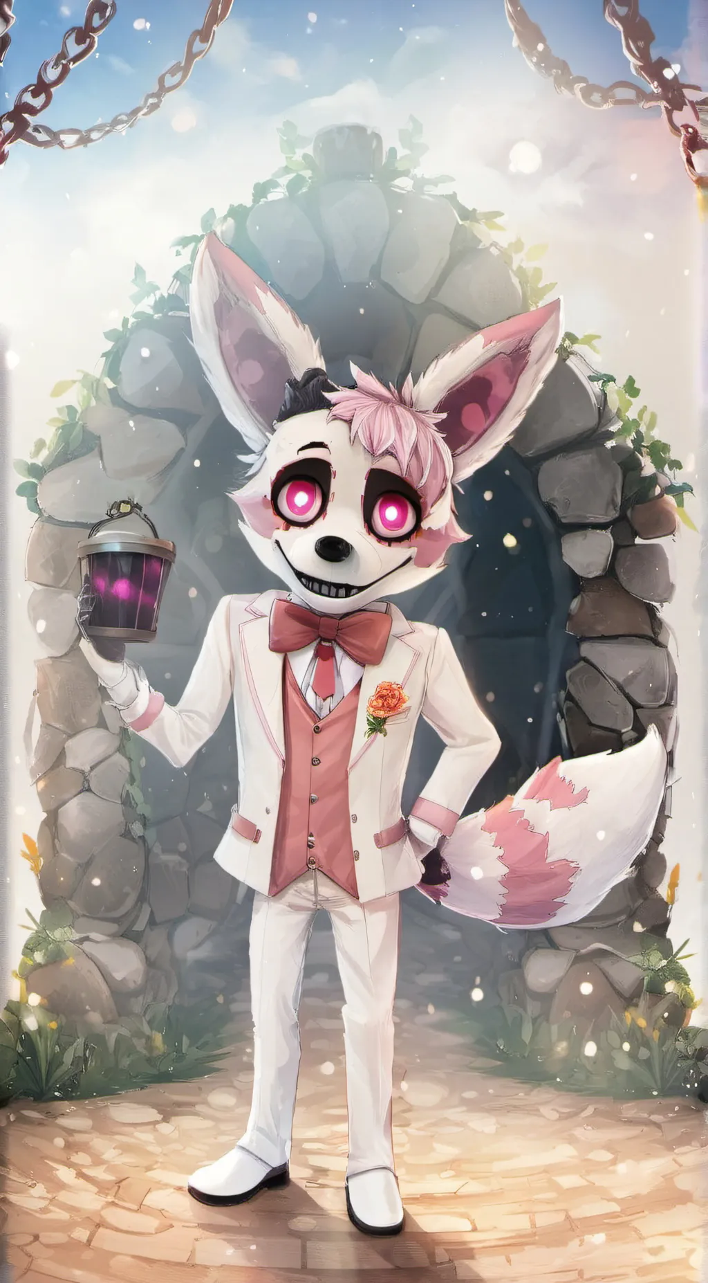 ai character: Funtime foxy  background
