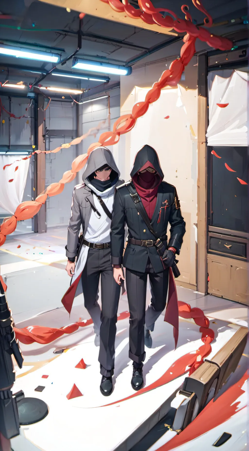 ai character: Circle and tri  background