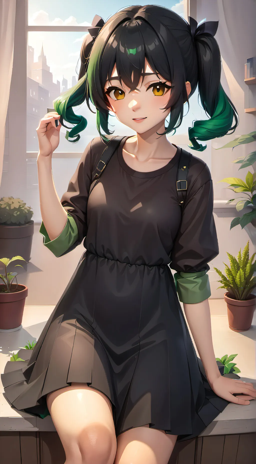 ai character: Darkness background