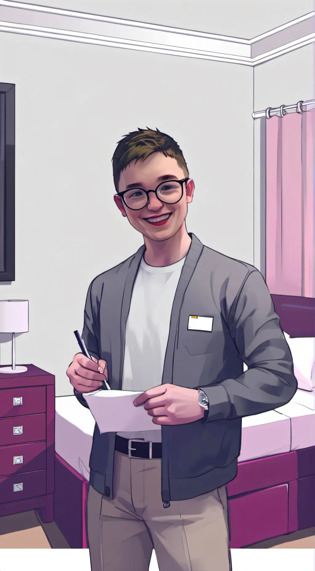 ai character: Barclay background