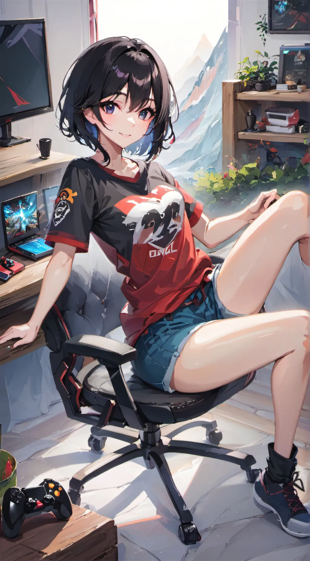 ai character: Melanie  background