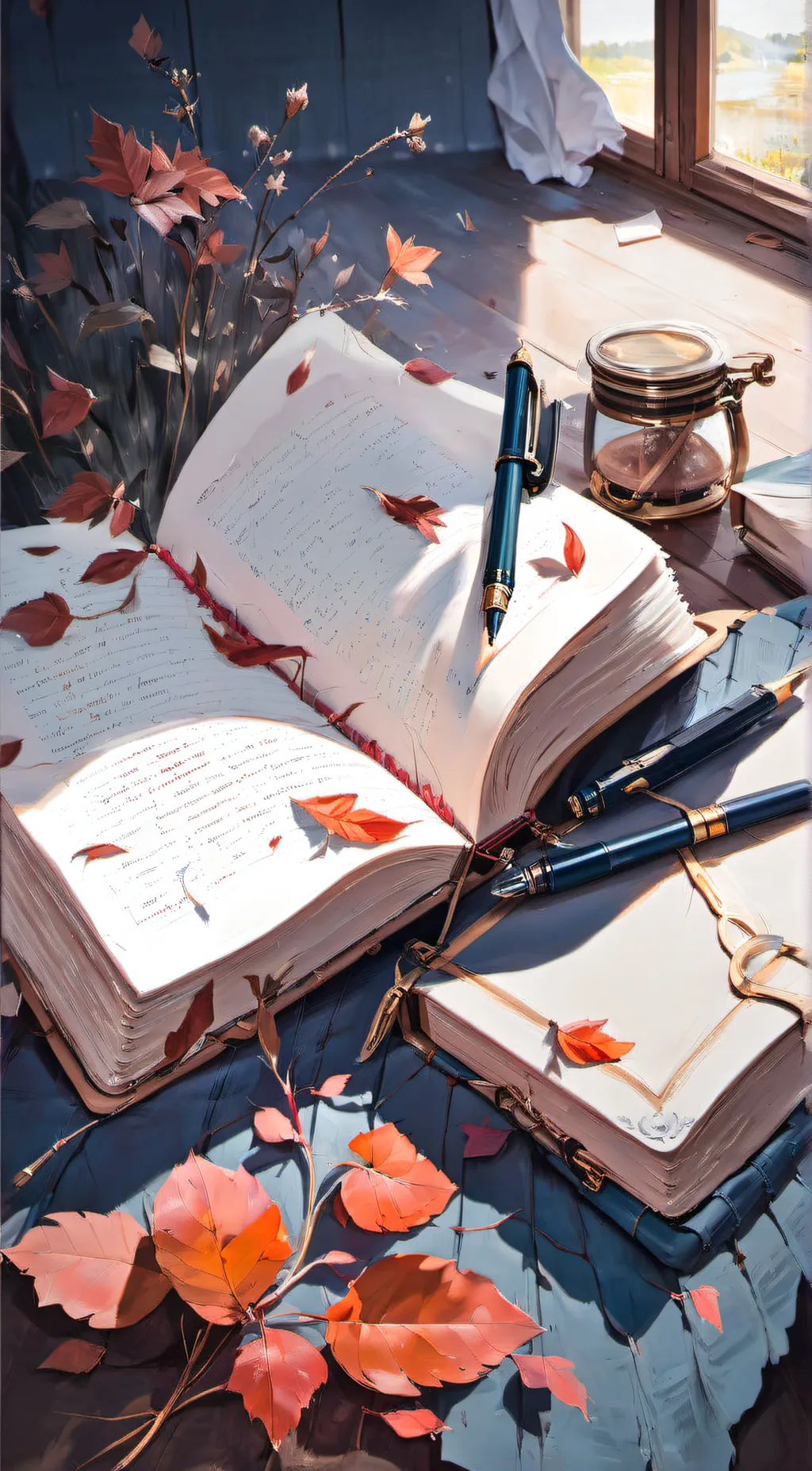 ai character: Autumn background