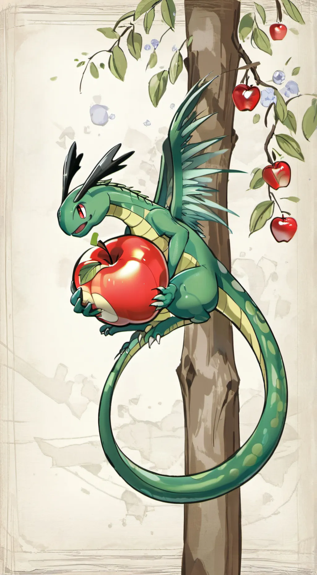 ai character: Flapple background
