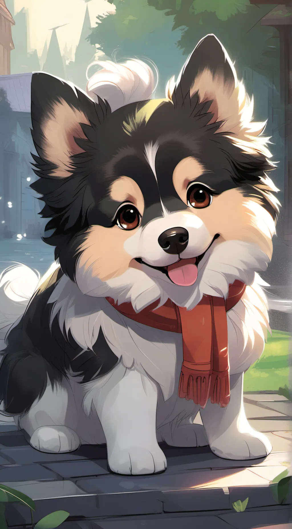 ai character: puppy  background