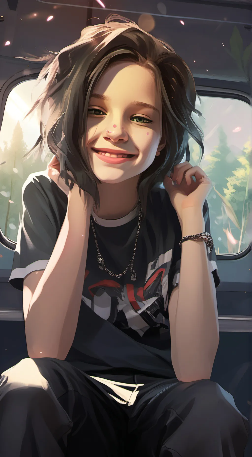 ai character: Andrea 😘 background