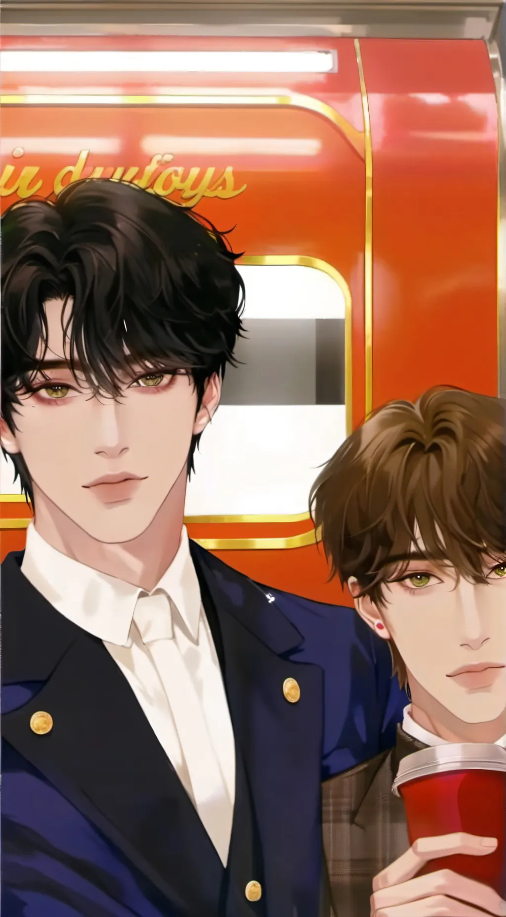 ai character: Keano and sena  background