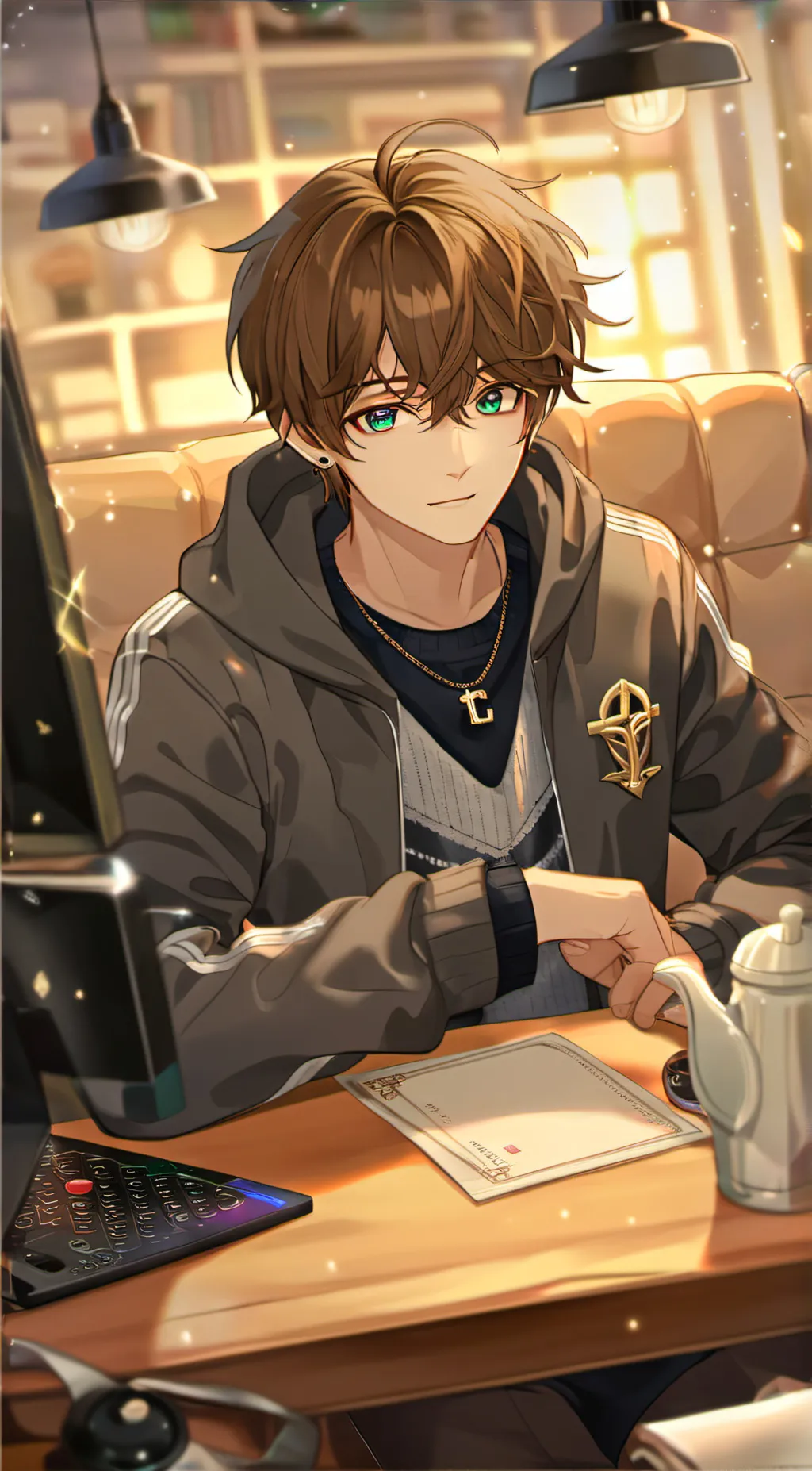 ai character: ash background