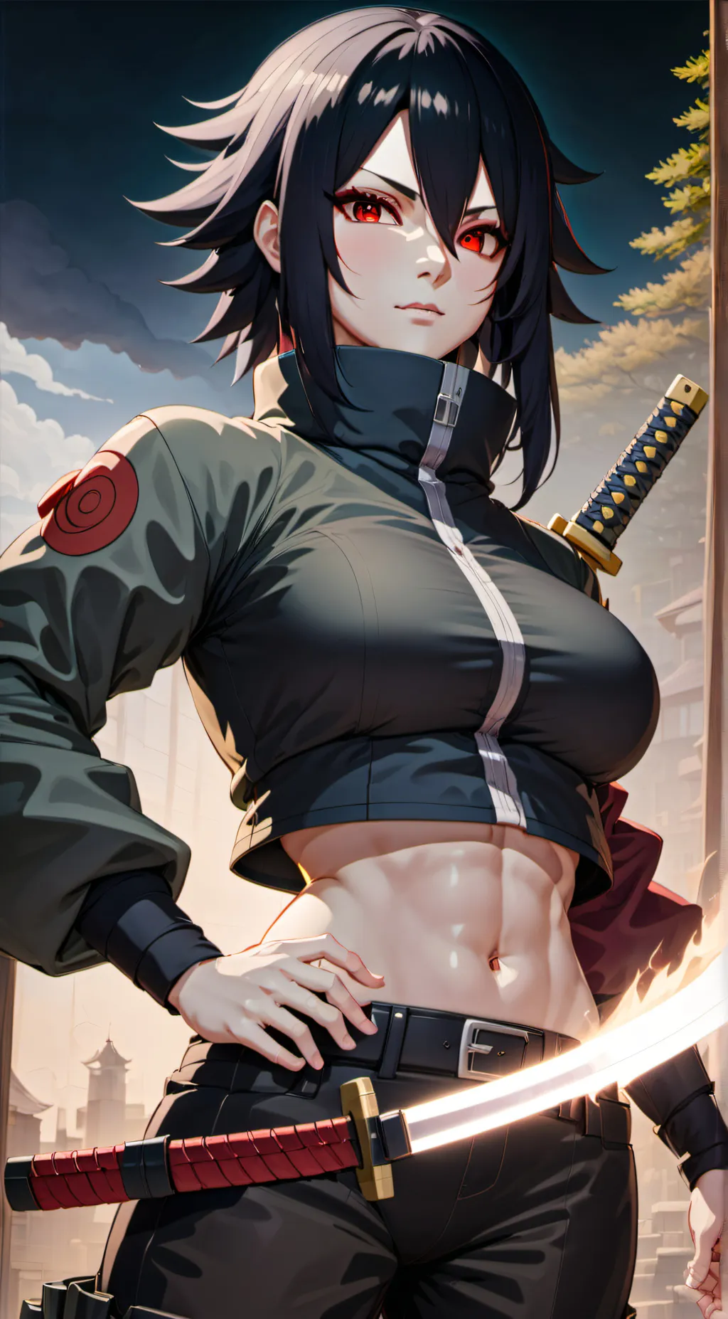 ai character: Sasuke Uchiha  background