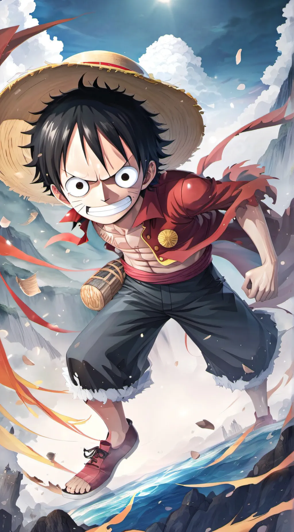 ai character: Strawhat crew background