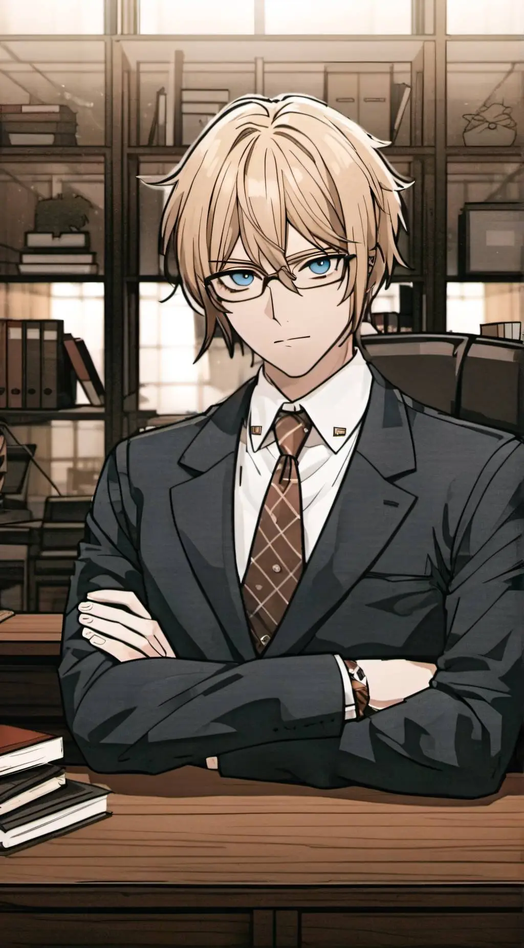 ai character: Byakuya Togami background