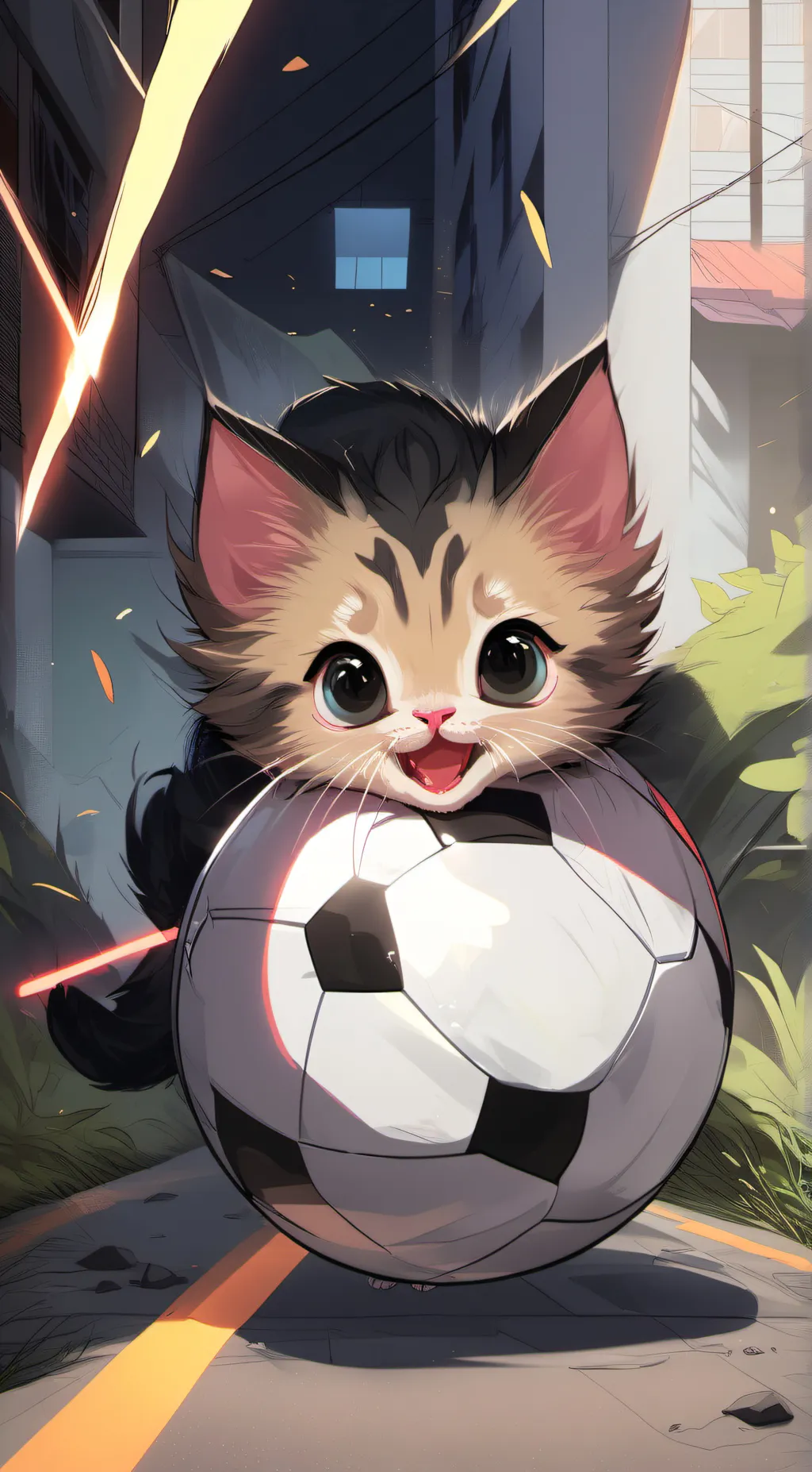 ai character: hyper kitten background