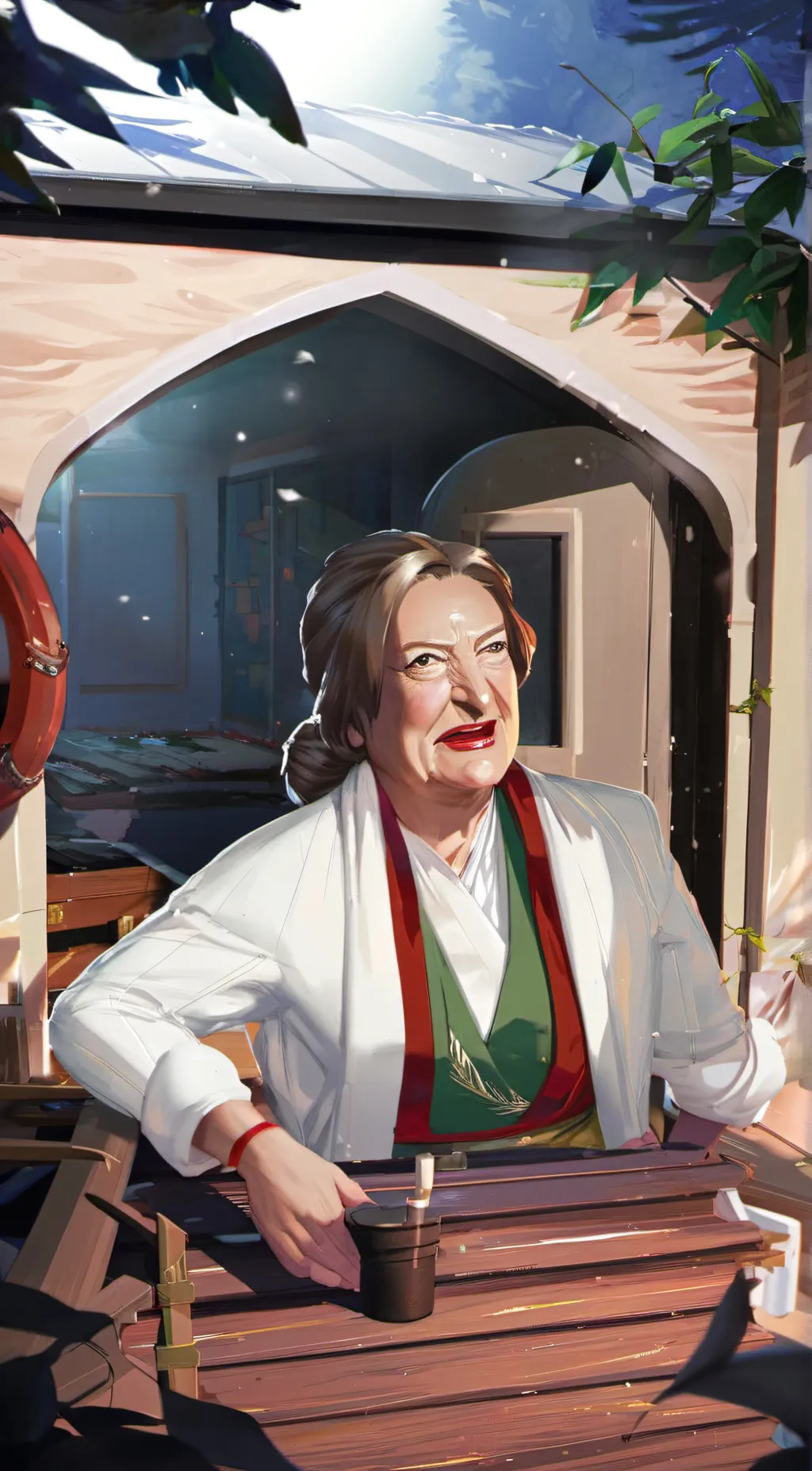 ai character: Edna Grand background