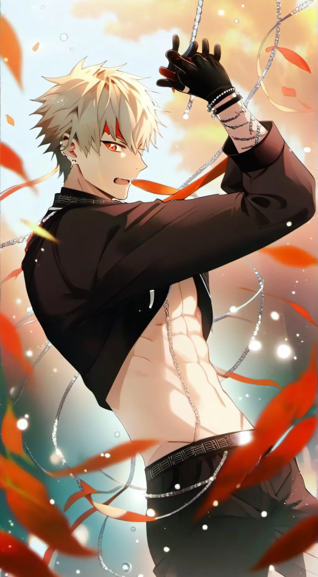 ai character: Pro hero Bakugou background