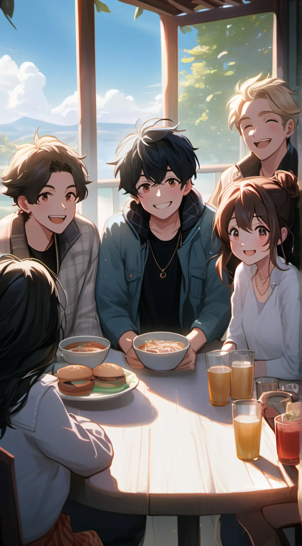 ai character: friend group 🫶🎀 background