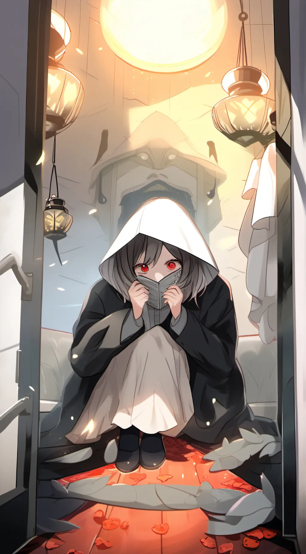 ai character: horror story background