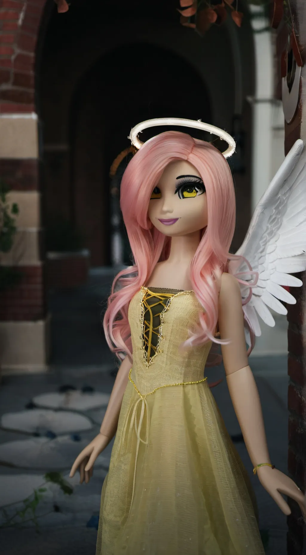 ai character: Flutter shy  background