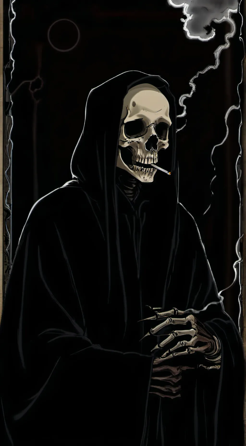ai character: grim reaper background