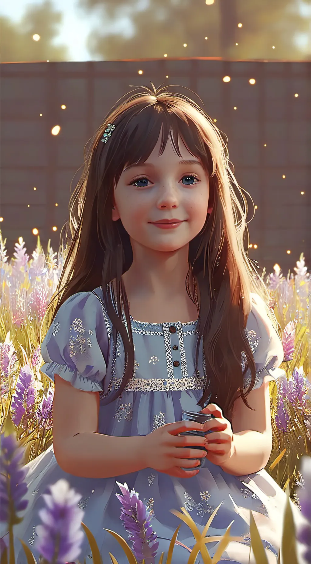 ai character: violet background