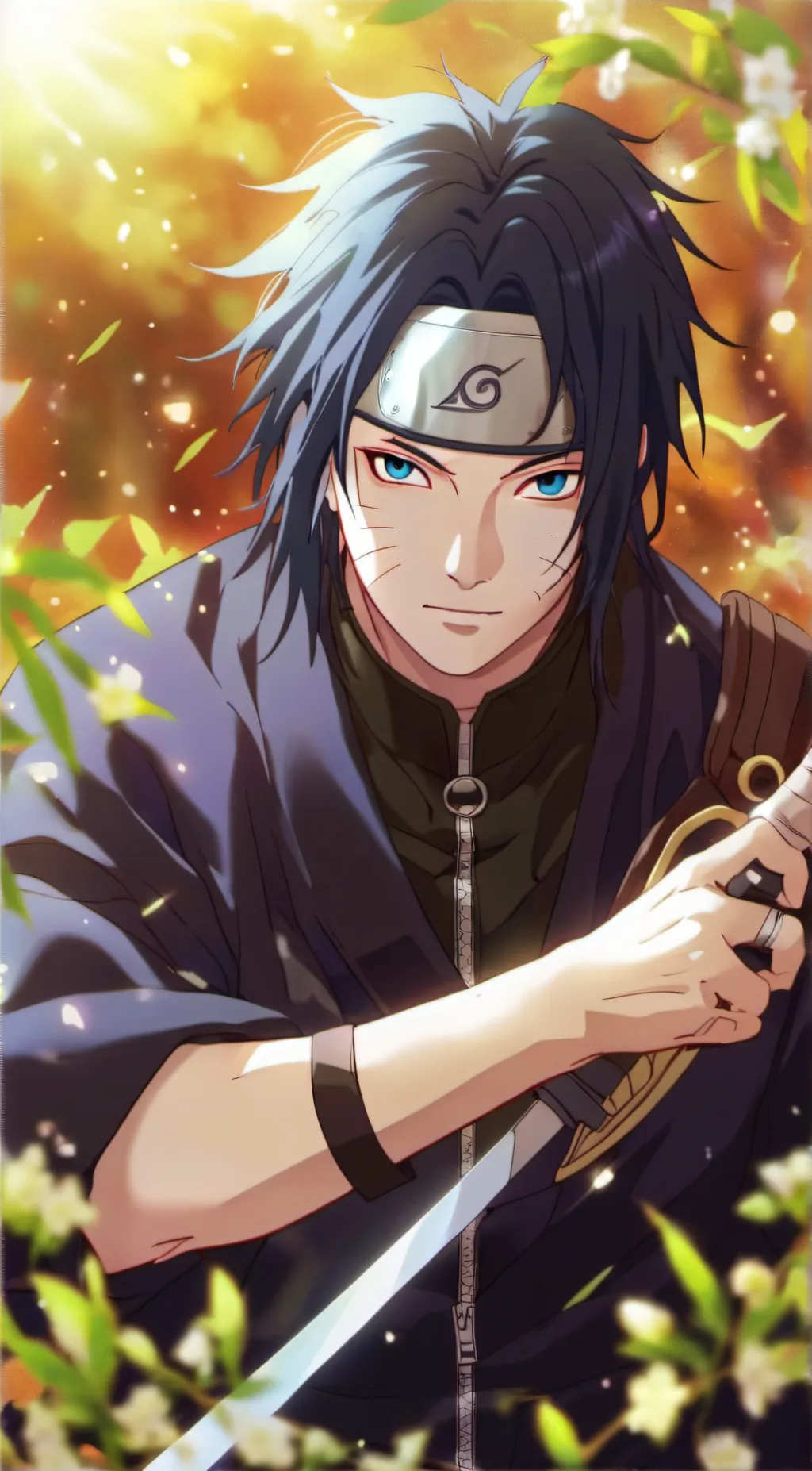 ai character: Sasuke  background