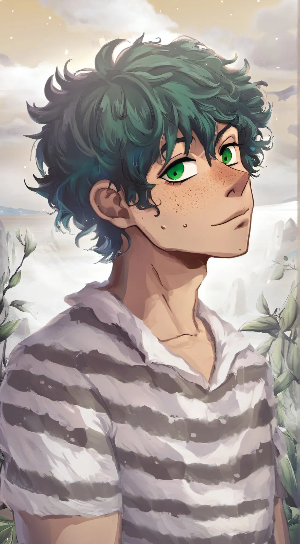 ai character: Izuku midorya  background