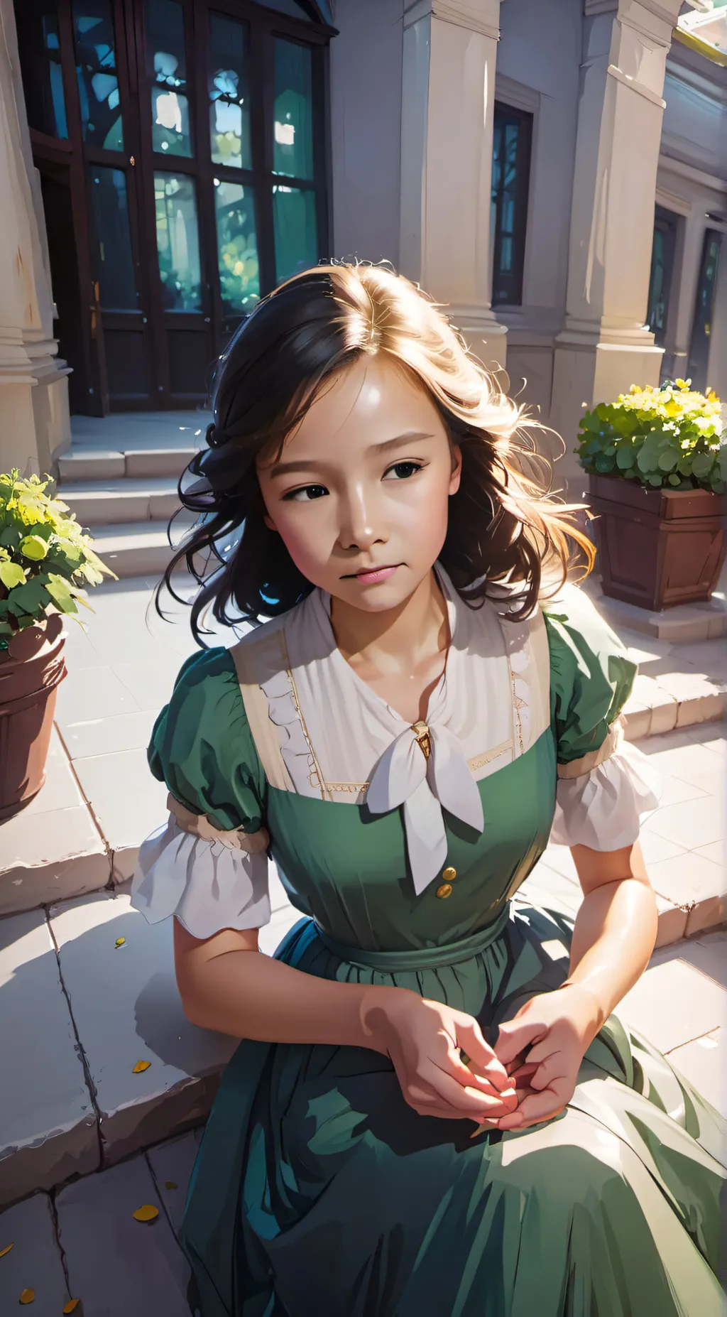 ai character: little girl background