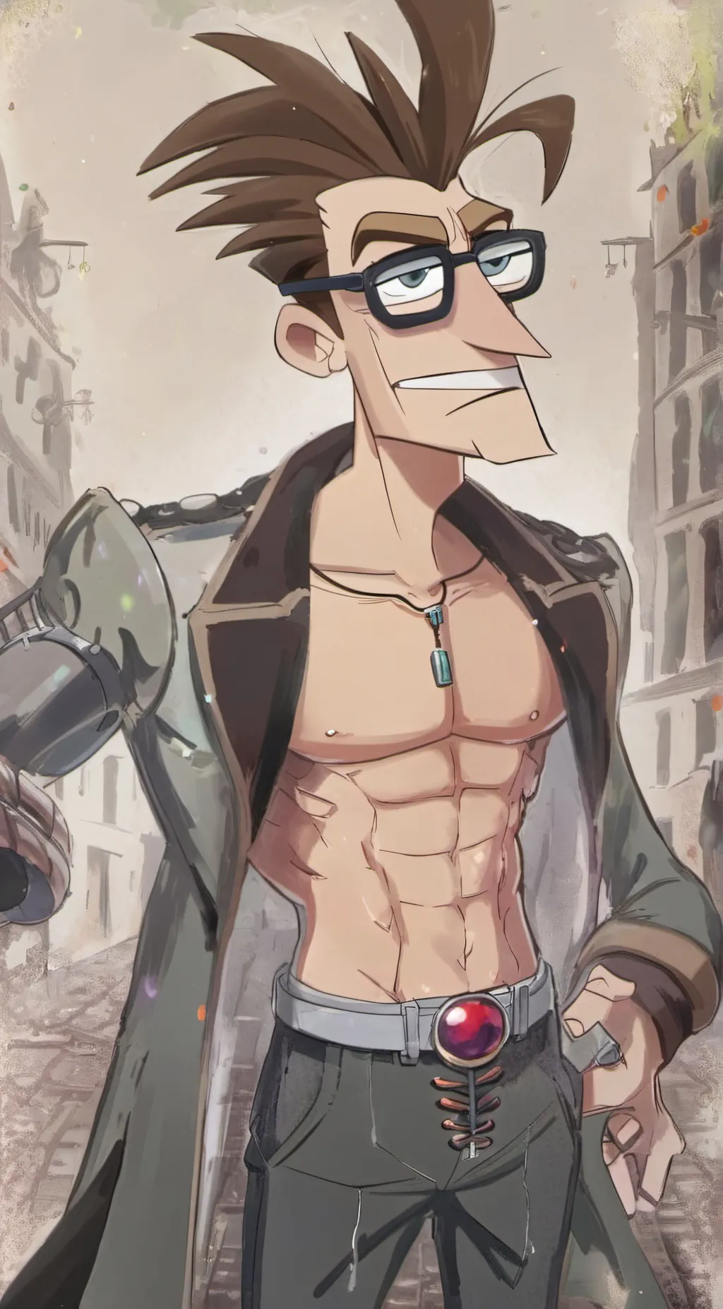 ai character: Dr Doofenshmirtz background
