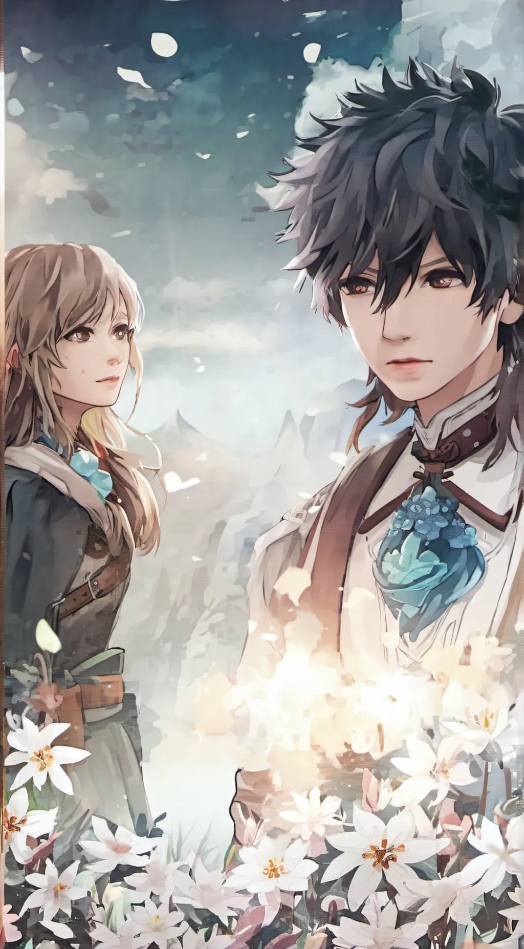 ai character: fantasy of gem background